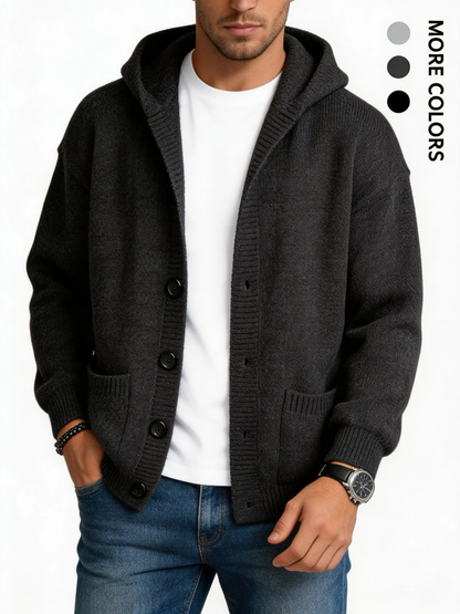 Heavyweight Button Hooded Sweatshirt serenecsn