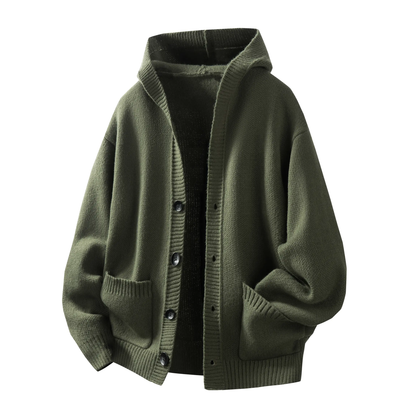 Heavyweight Button Hooded Sweatshirt serenecsn
