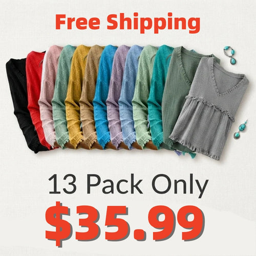 Women's Boho V Neck Long Sleeve Fringe Top Plus Size