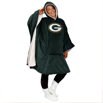 Final Clearance - 60" x 80" Wearable Hooded Blanket with Logo Patch