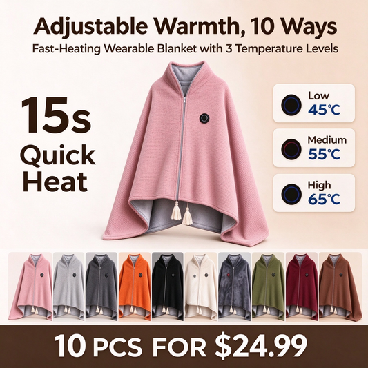 🔥Xmas Mega Sale🔥Portable Heated Blanket Shawl
