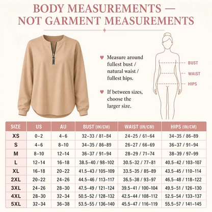 FINAL CLEARANCE - Women's Relaxed Half-Zip Long-Sleeve Pullover Top