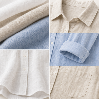 ⏰Clearance Sale⚡Women's Lightweight & Breathable Linen Shirt (Short-Sleeve / Long-Sleeve)