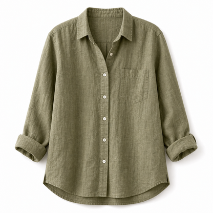 ⏰Clearance Sale⚡Women's Lightweight & Breathable Linen Shirt (Short-Sleeve / Long-Sleeve)