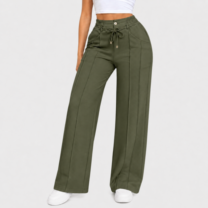 ⚡New Summer Drawstring High Waist Wide Leg Pants