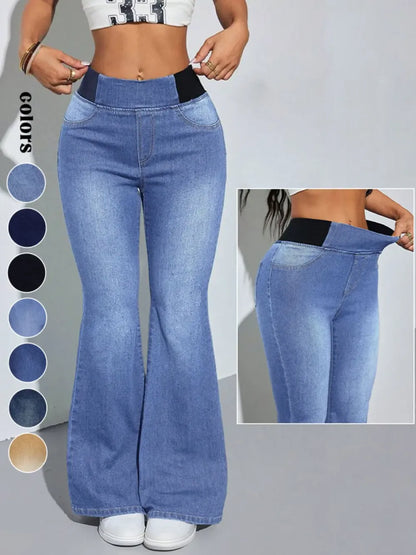 Y2K 2026 Women's Back Shirred Jeans