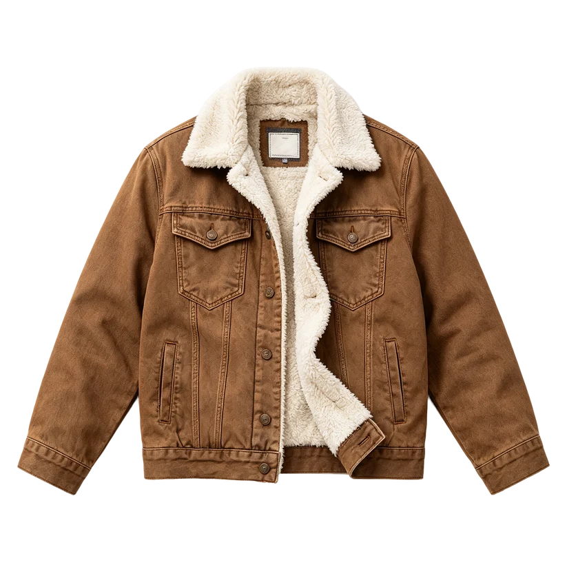 🔥 BESTSELLER | Men's Sherpa-Lined Denim Jacket