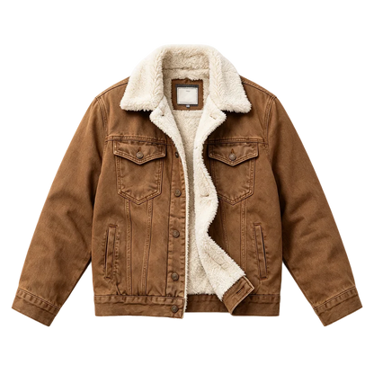 🔥 BESTSELLER | Men's Sherpa-Lined Denim Jacket
