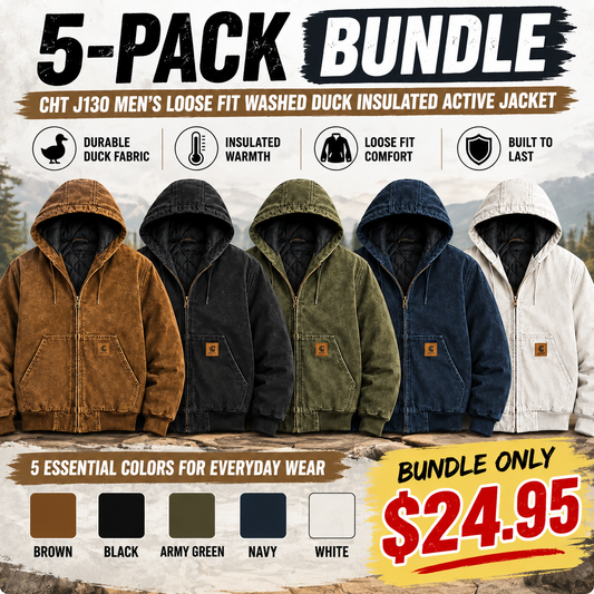 🔥Last Day Promotion!🔥CHT J130 Men's Loose Fit Washed Duck Insulated Active Jacket