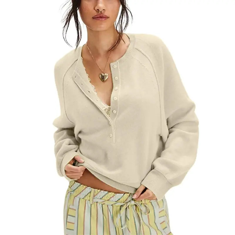Women's Long Sleeve Knitting Sweater Tops