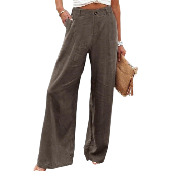 ⚡LAST 2 DAYS⚡- Women's Casual High Waist Linen Wide Leg Trousers