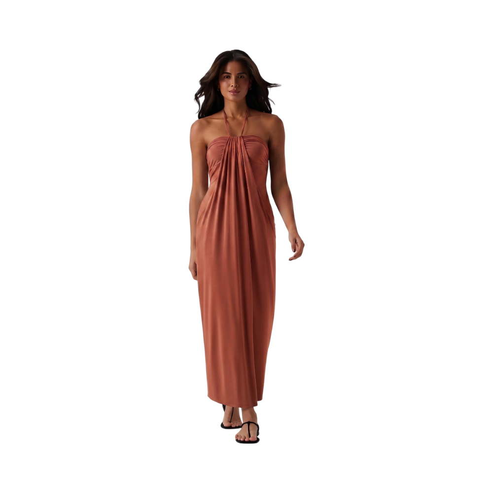 ❤️DEALS FOR YOU-Women's Halter Tie Back Maxi Dress