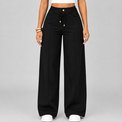 ⚡New Summer Drawstring High Waist Wide Leg Pants