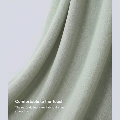 High-Waisted Drawstring Wide-Leg Linen-Feel Pants with Pockets