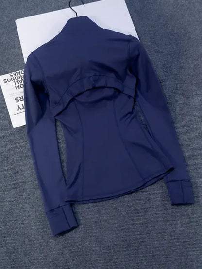 Yoga suit gold zipper version women's yoga jacket