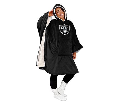 Final Clearance - 60" x 80" Wearable Hooded Blanket with Logo Patch