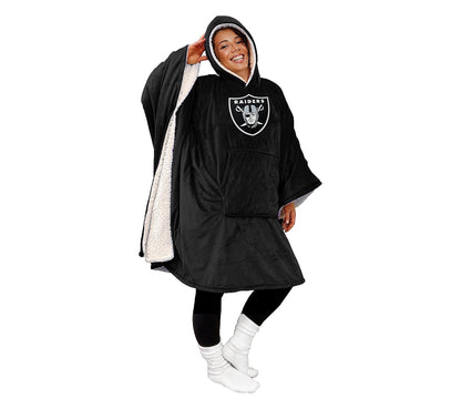 Final Clearance - 60" x 80" Wearable Hooded Blanket with Logo Patch