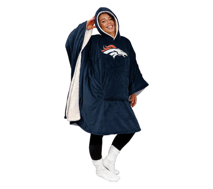 Final Clearance - 60" x 80" Wearable Hooded Blanket with Logo Patch