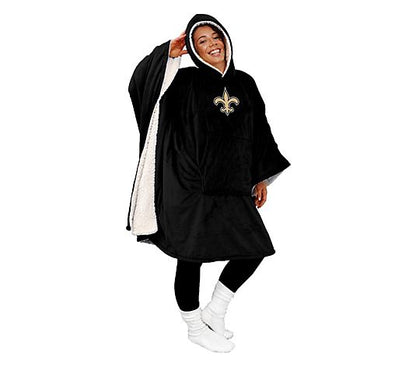 Final Clearance - 60" x 80" Wearable Hooded Blanket with Logo Patch