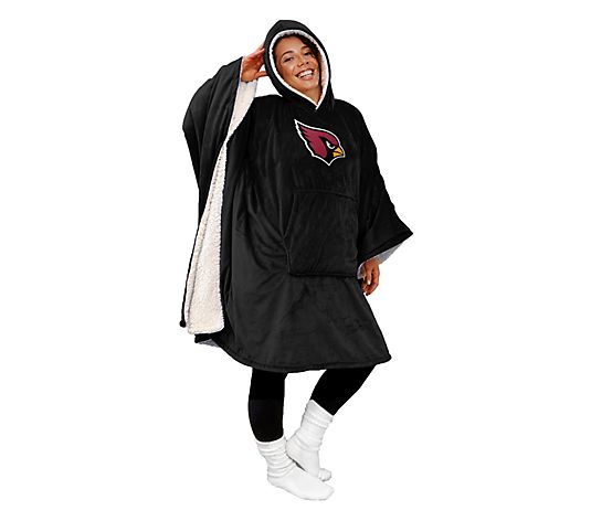 Final Clearance - 60" x 80" Wearable Hooded Blanket with Logo Patch