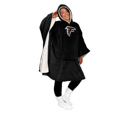Final Clearance - 60" x 80" Wearable Hooded Blanket with Logo Patch