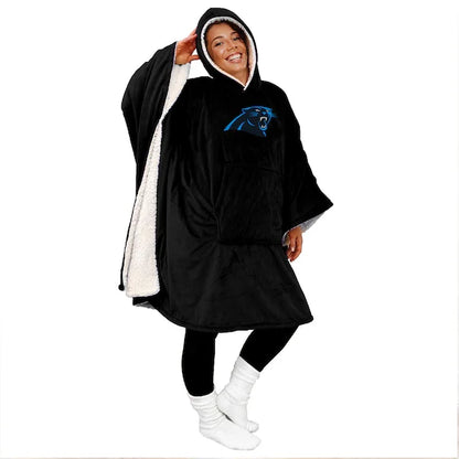Final Clearance - 60" x 80" Wearable Hooded Blanket with Logo Patch