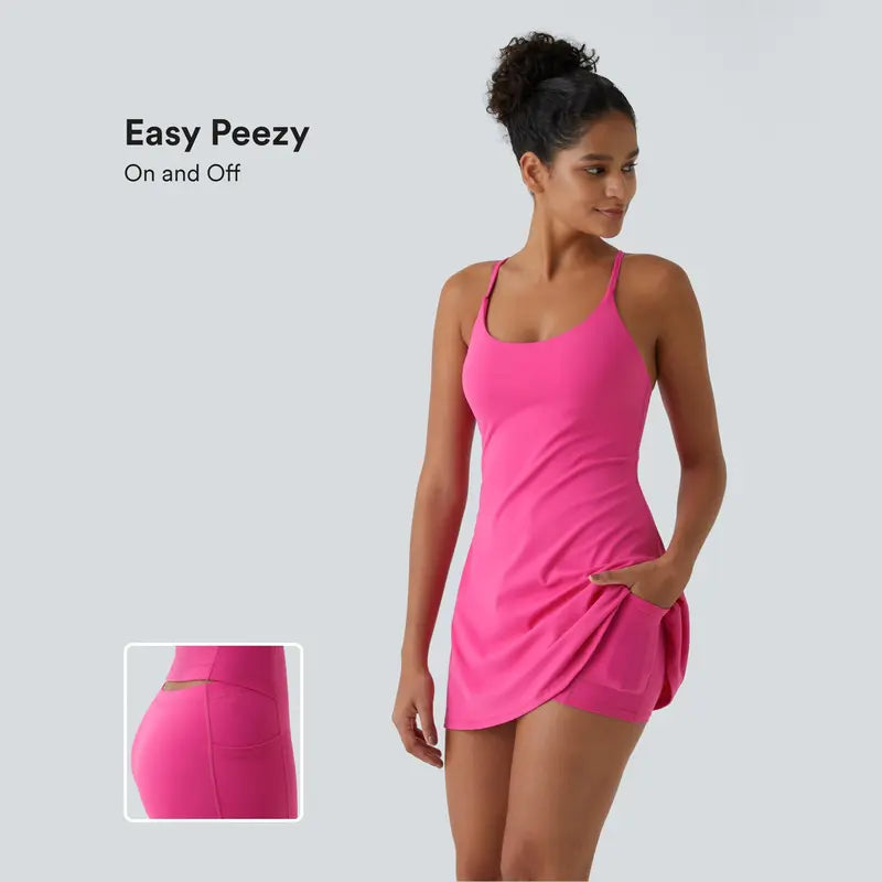 🔥Last day promotion🔥Plush Backless Active Dress-Easy Peezy Edition