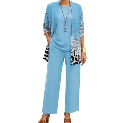 Women’s Elegant Printed 3-Piece Set